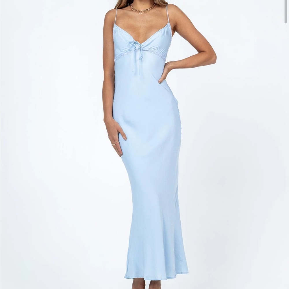 Princess Polly Emily Maxi Dress-Light Blue